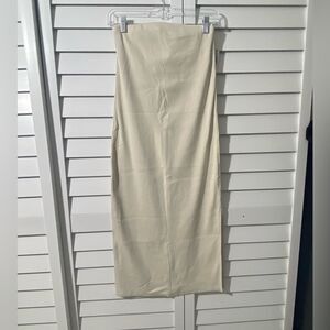 Strapless dress in cream